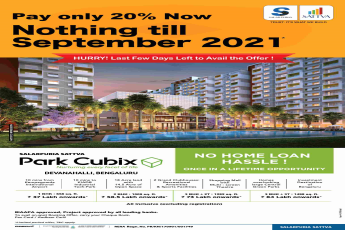 Model apartment ready for visit at Salarpuria Sattva Park Cubix in Devanahalli, Bangalore